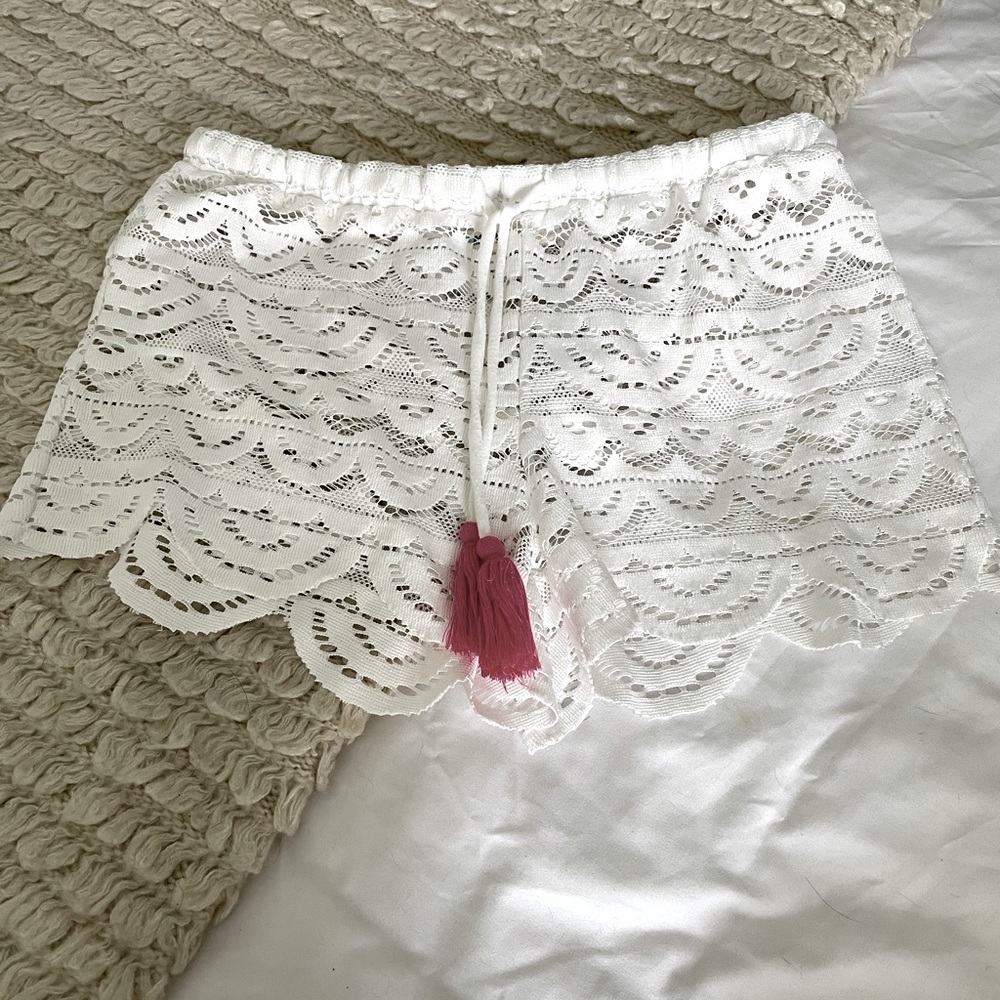 Crochet coverup shorts